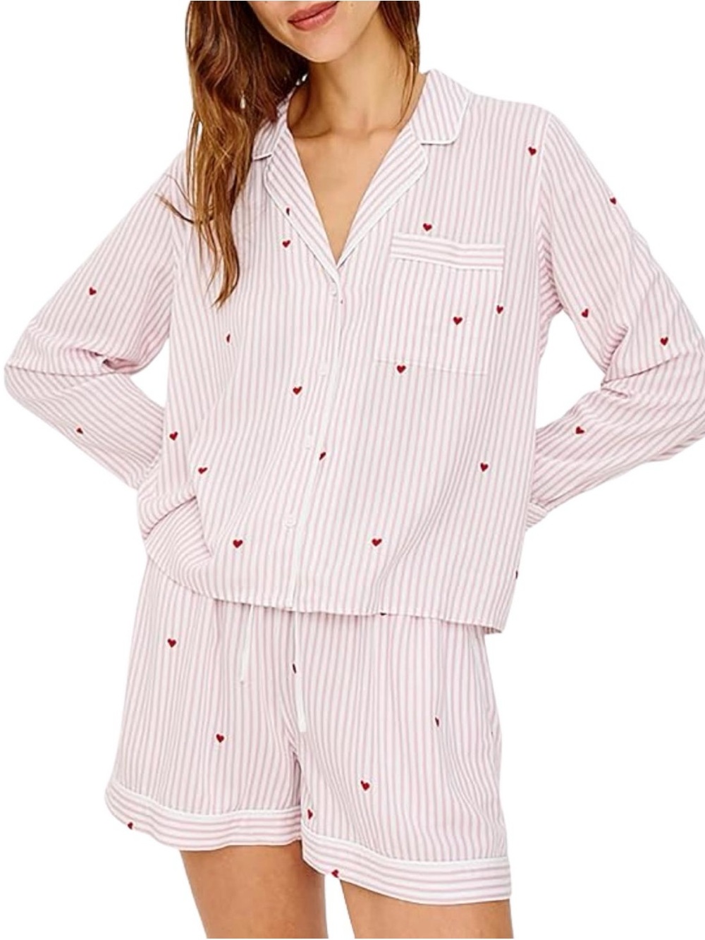 Rails Kellen Pajama Set Rose Stripe Hearts